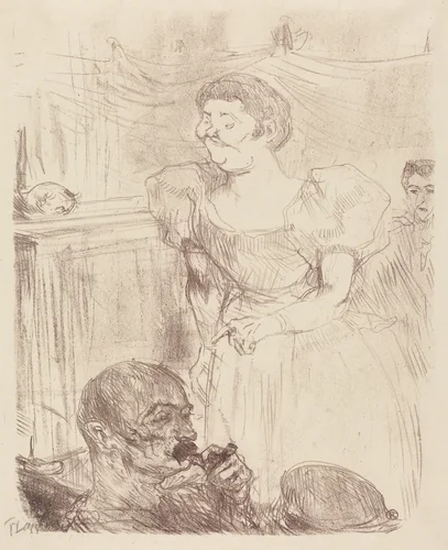 Di Ti Fellow - Englishmen at the Cafe-Concert (Di Ti Fellow - Anglaise au Café-Concert) by Henri de Toulouse-Lautrec, print, 1898