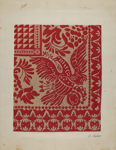 Homespun Coverlet by Alexander Chudom, index of american design, 1937