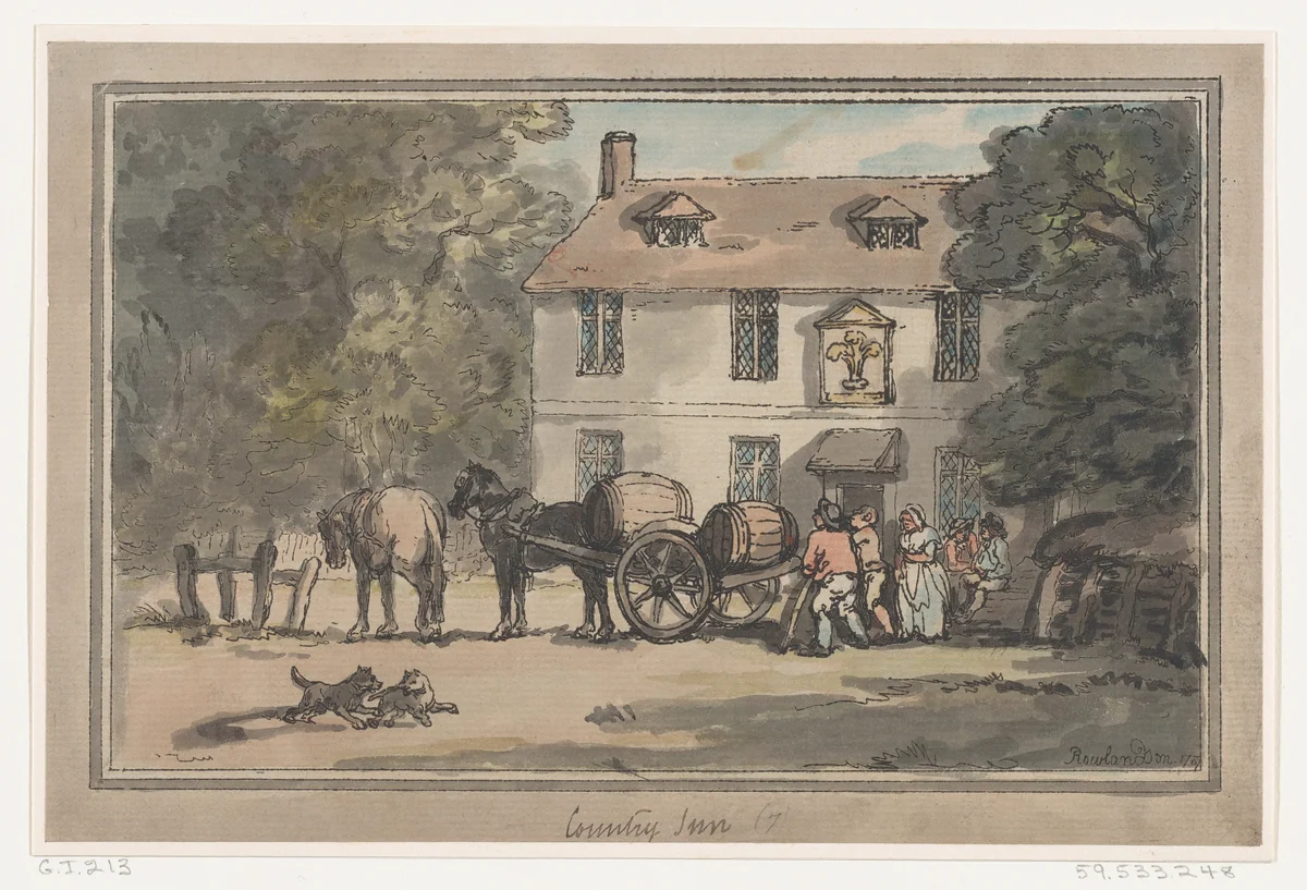 Country Inn by Thomas Rowlandson, print, 1787