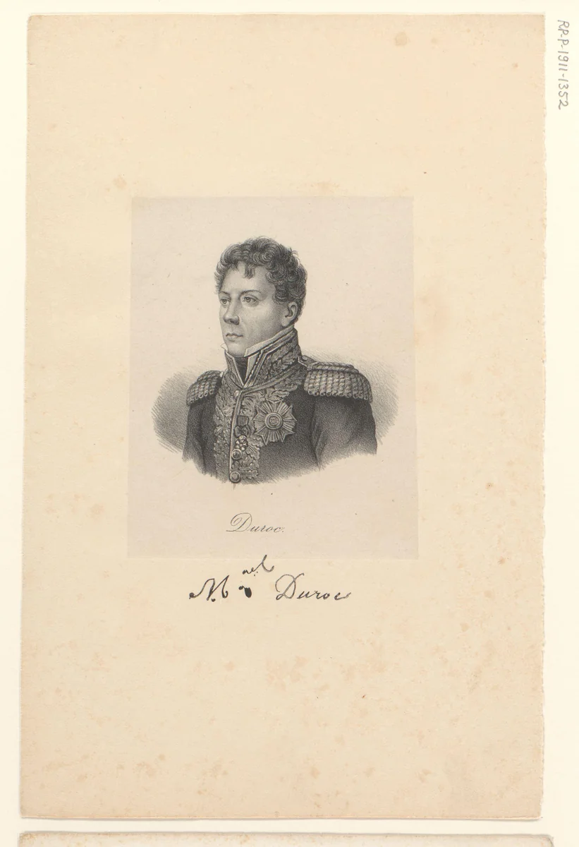 Portret van Géraud Christophe Michel Duroc by anonymous, print, 1818-1842