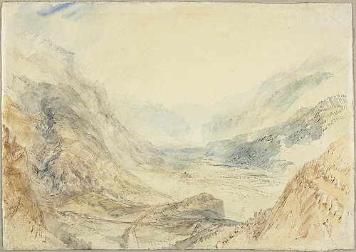 View in the St. Gotthard Pass, Switzerland by Joseph Mallord William Turner, painting, 1795-1851