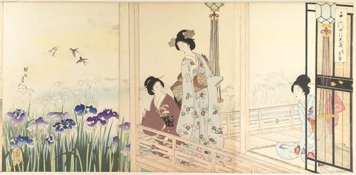 Chiyoda Castle (Album of Women) by Yōshū Chikanobu (楊洲周延), print, 1895