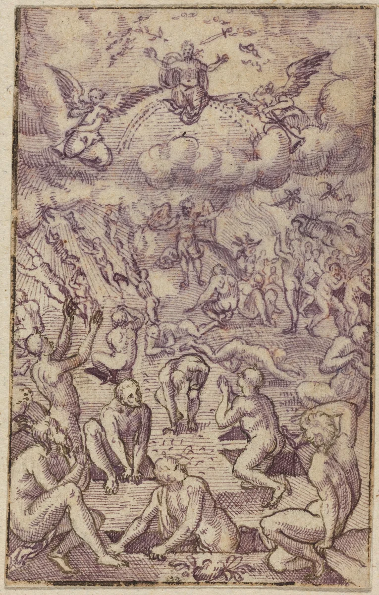 The Last Judgment by Virgil Solis, drawing, 1514-1562