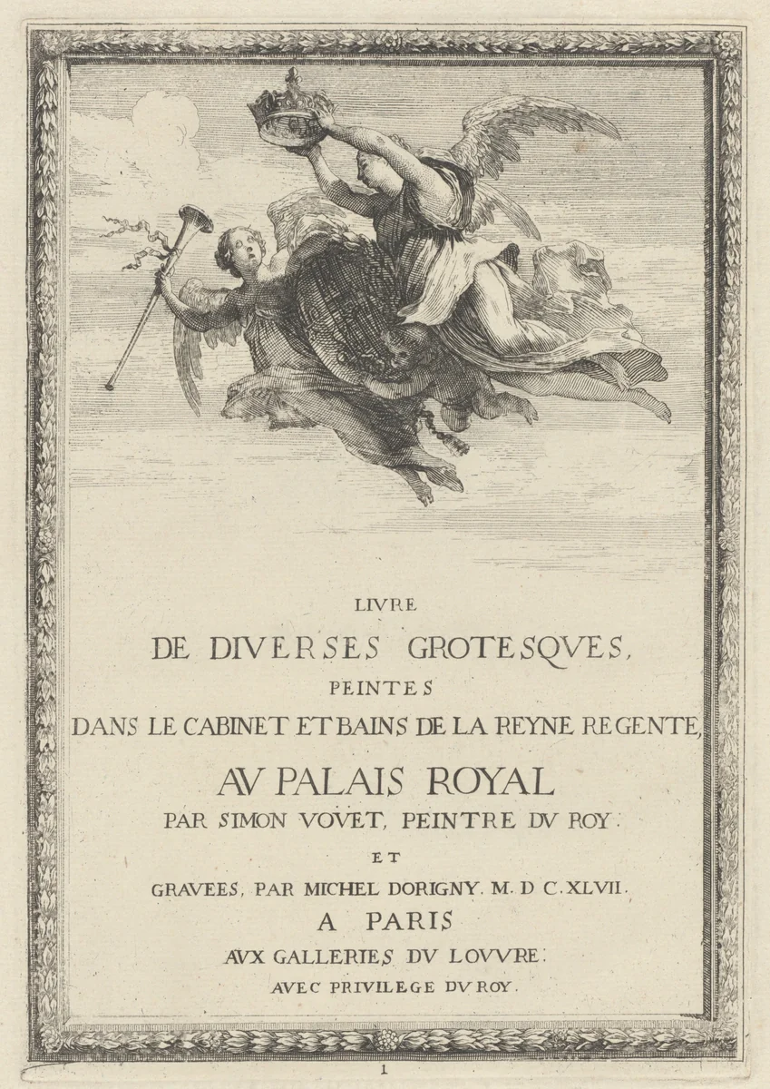 Title Page by Michel Dorigny; Simon Vouet, print, 1647