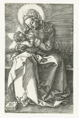 Maria met kind aan de borst by Unknown, print, 1519