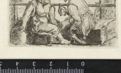 Nar met fallus en vrouwelijke nar by Unknown, print, 1510-1599