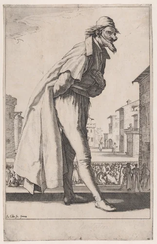 Le Pantalon ou Cassandre, from "Les Trois Pantalons pièces appélees Les Trois Acteurs" (The Three Pants also called the Three Actors) by Jacques Callot, print, 1615-1625