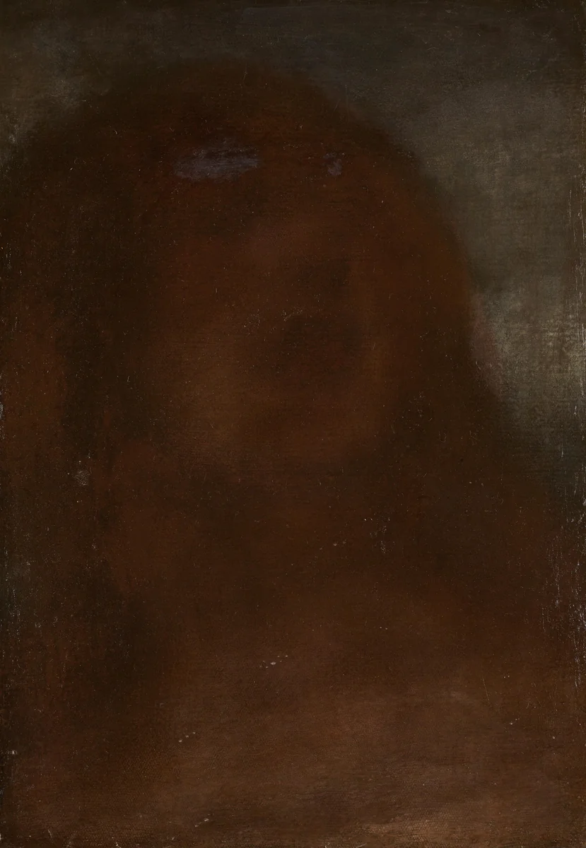 Kop van een vrouw, genaamd 'A fair beauty' by Matthijs Maris, painting, 1870-1912