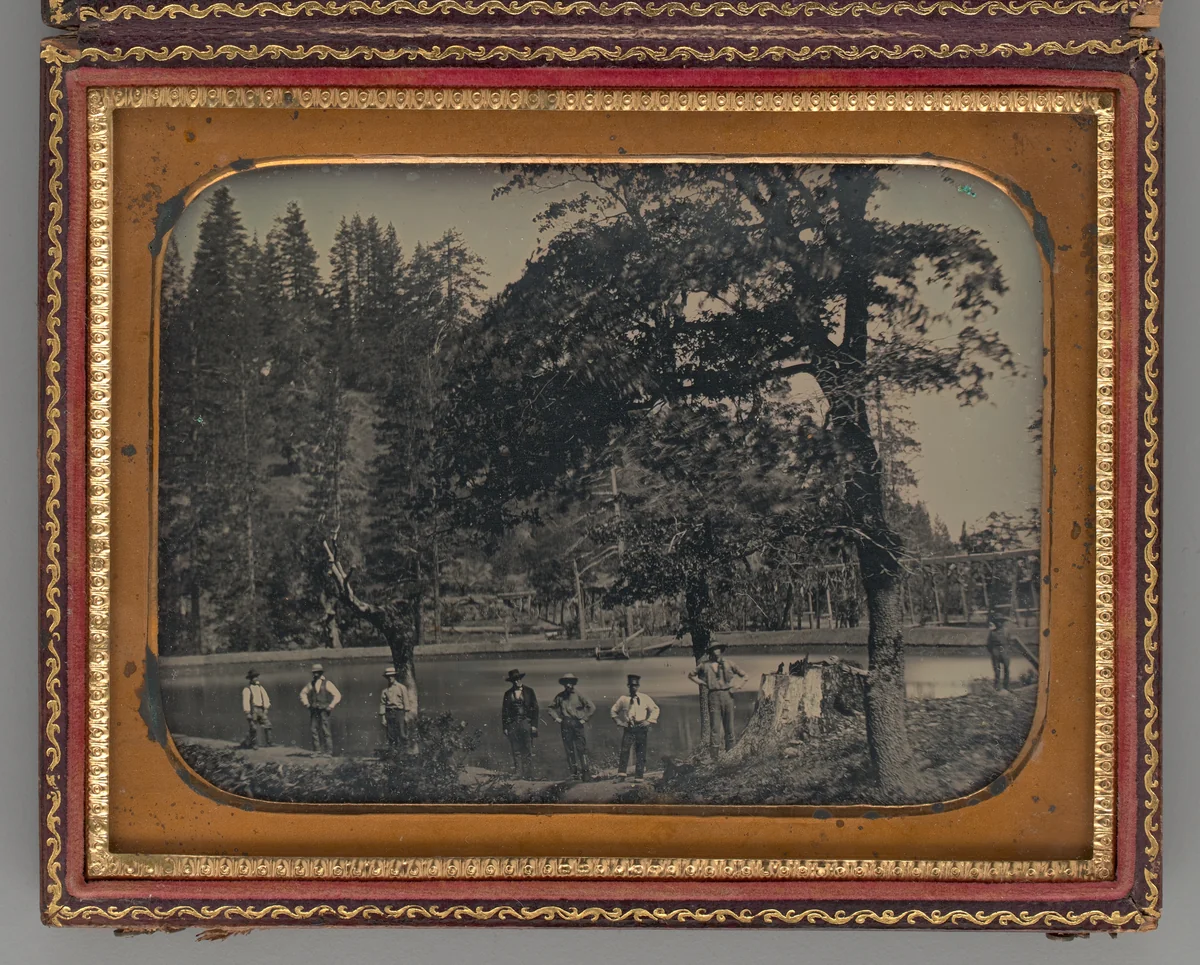 Untitled (Gold Miners in Front of a Pond) by Unknown maker, other, 1850
