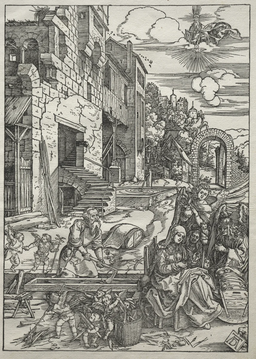 Life of the Virgin: The Rest in Egypt by Albrecht Dürer, print, 1504-1505