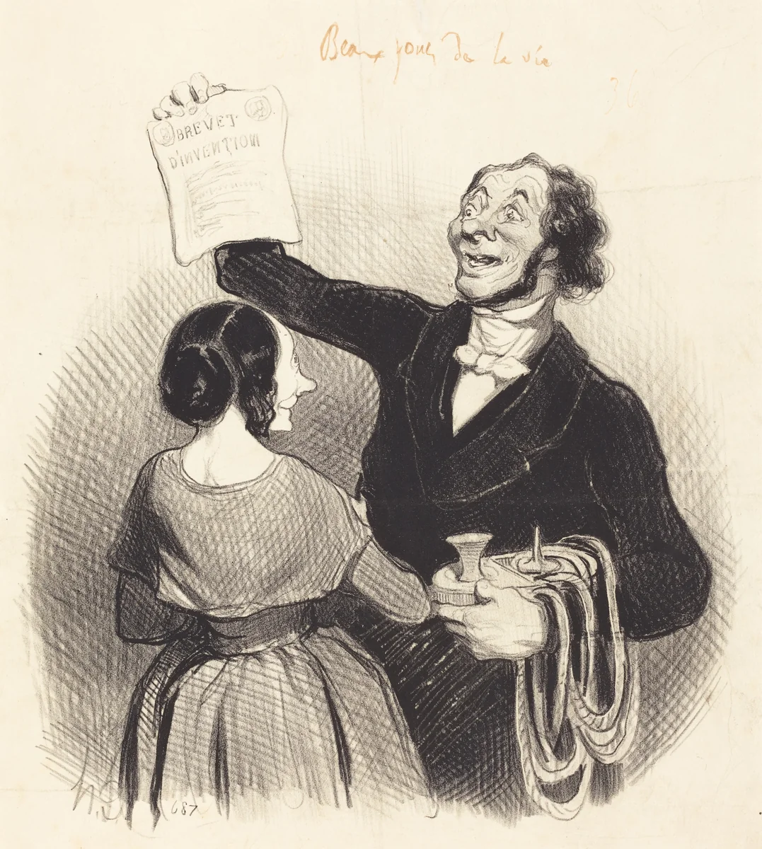 Un Grand homme de plus by Honoré Daumier, print, 1844