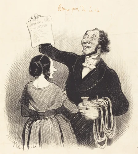 Un Grand homme de plus by Honoré Daumier, print, 1844