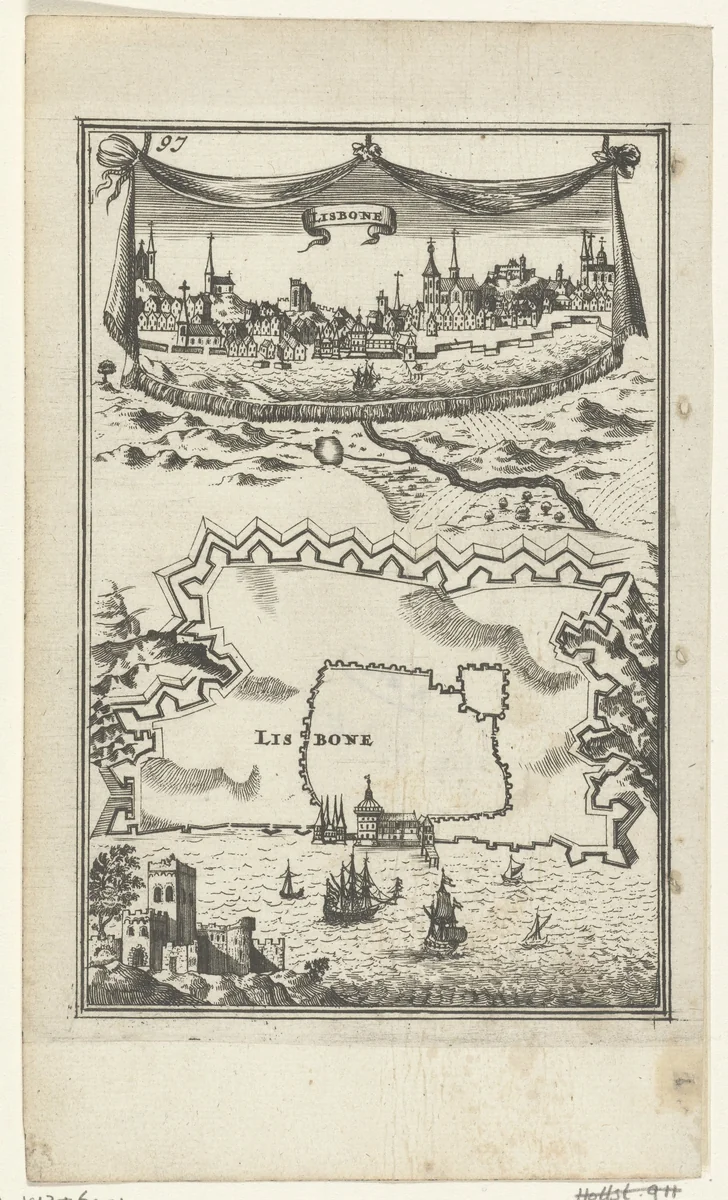 Illustratie voor 'Den Arbeid van Mars' van Allain Manesson Mallet by Romeyn de Hooghe, print, 1672
