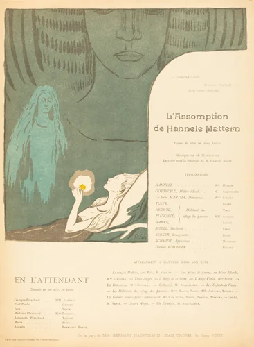 L'Assomption de Hannele Mattern; En l'attendant by Paul Sérusier, print, 1894