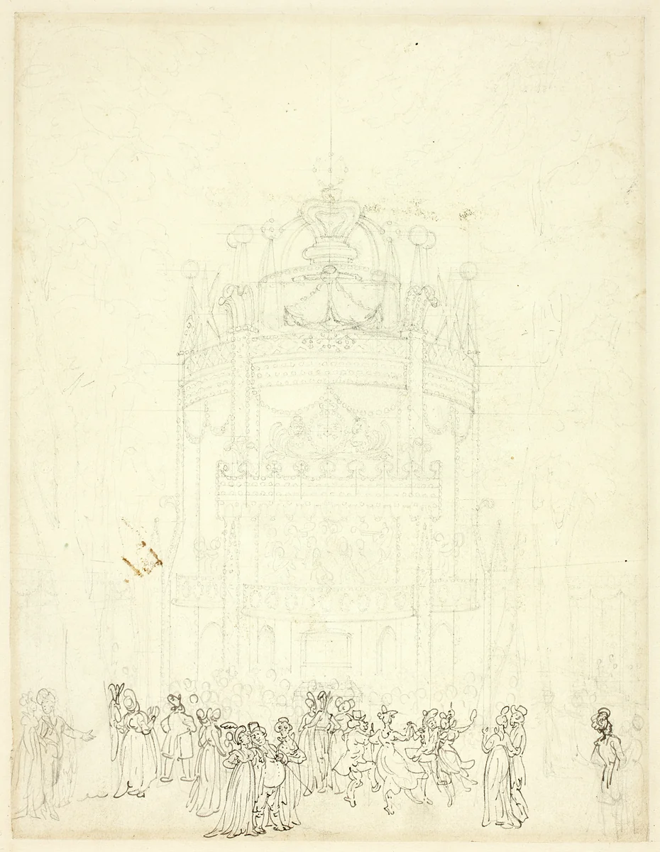 Study for Vauxhall Garden by Augustus Charles Pugin
Thomas Rowlandson, drawing, 1807-1809