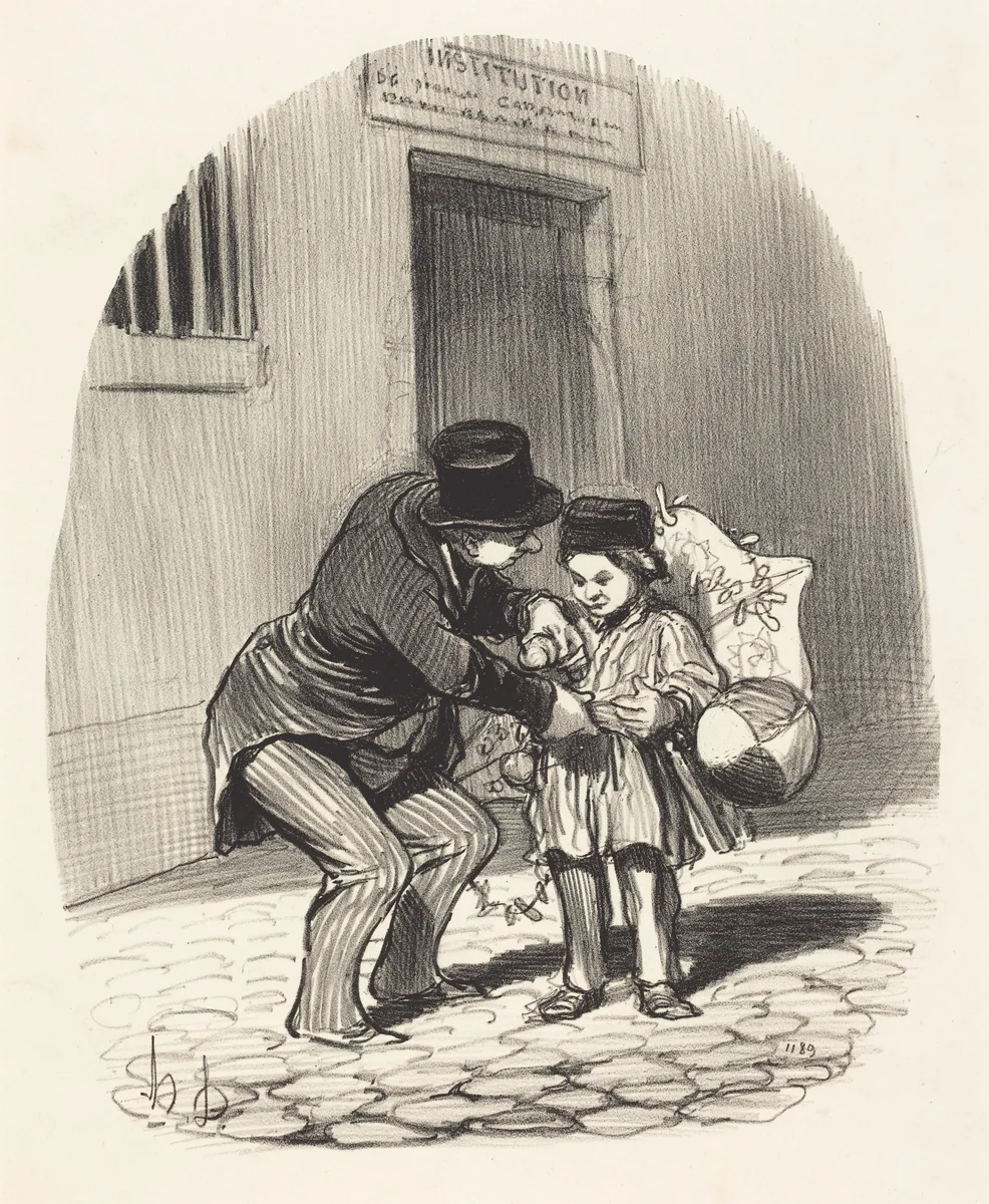Le Jour de sortie by Honoré Daumier, print, 1808-1879