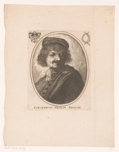 Portret van Merlin Anglois by anonymous, print, 1610-1668