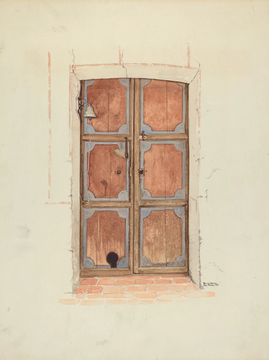 Church Door (Interior) by Dayton Brown, index of american design, 1937