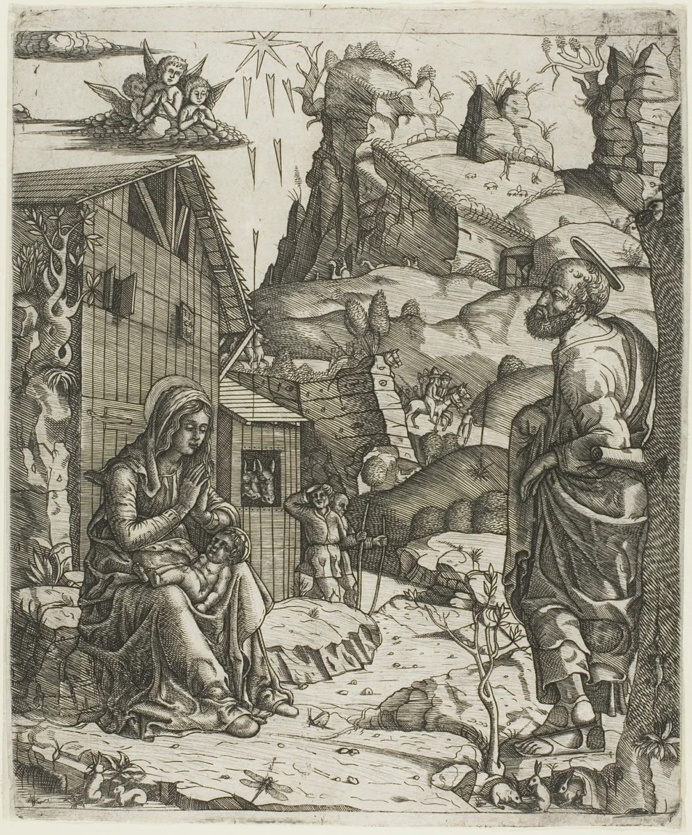 The Nativity by Master I.I.C.A., print, 1495-1515