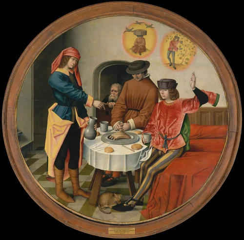 Joseph Interpreting the Dreams of His Fellow Prisoners by Master of the Story of Joseph, painting, 1495-1505