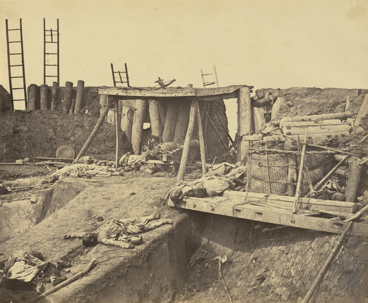 Interior of the Angle of North Fort Immediately after the Capture by Felice Beato, photograph, 1860