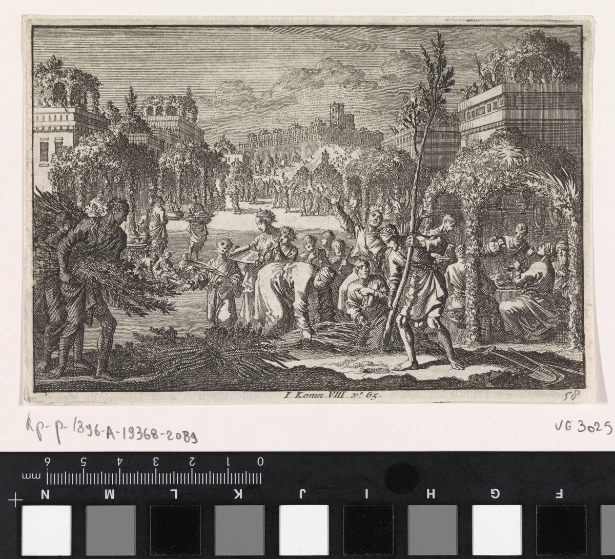 Loofhuttenfeest by Jan Luyken, print, 1703-1762