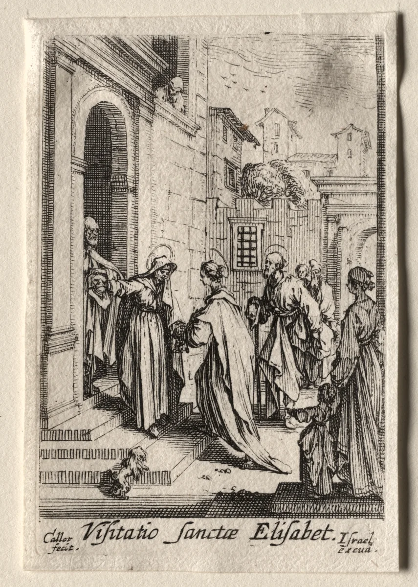The Life of the Virgin: The Visitation by Jacques Callot, print, 1628-1639