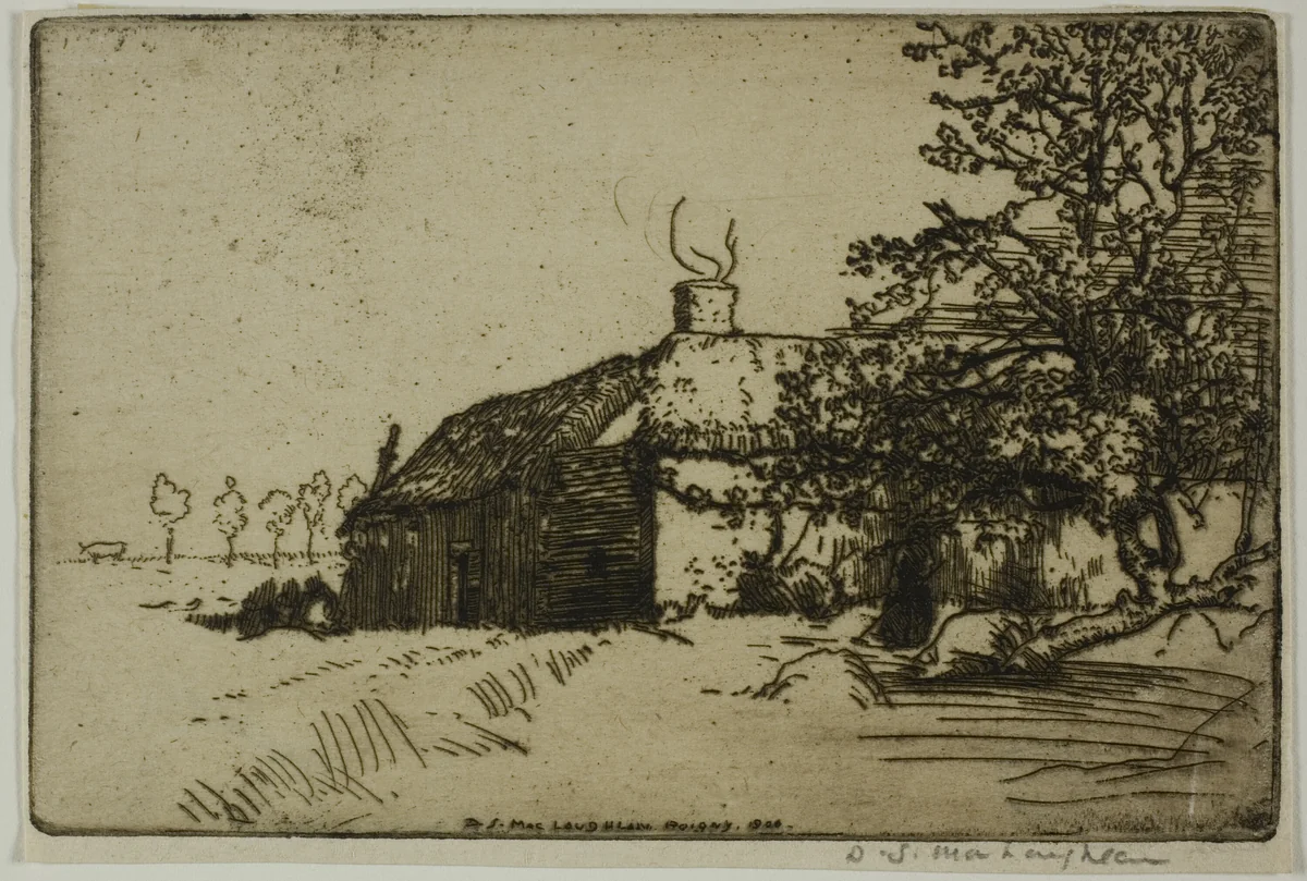 Les Deux Chaumières by Donald Shaw MacLaughlan, print, 1907