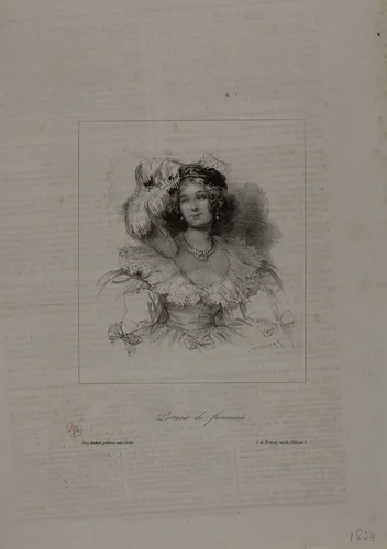 Fantasy Portrait by Paul Gavarni, print, 1834