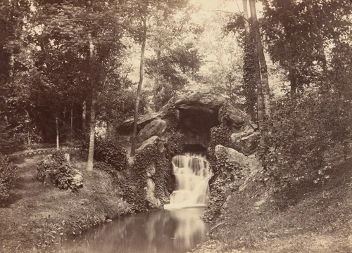 Grotto, Mare aux Biches, Bois de Boulogne by Charles Marville, photograph, 1858-1860