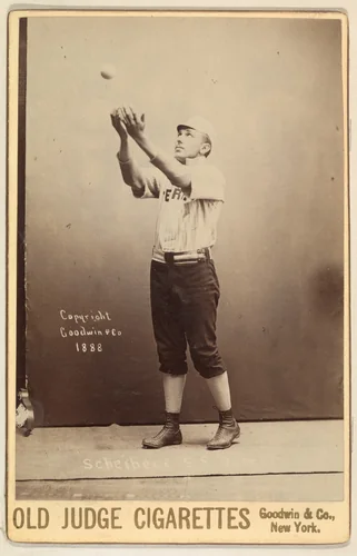 Scheibeck, Shortstop, Detroit, from the series Old Judge Cigarettes by Goodwin & Company, photograph, 1888
