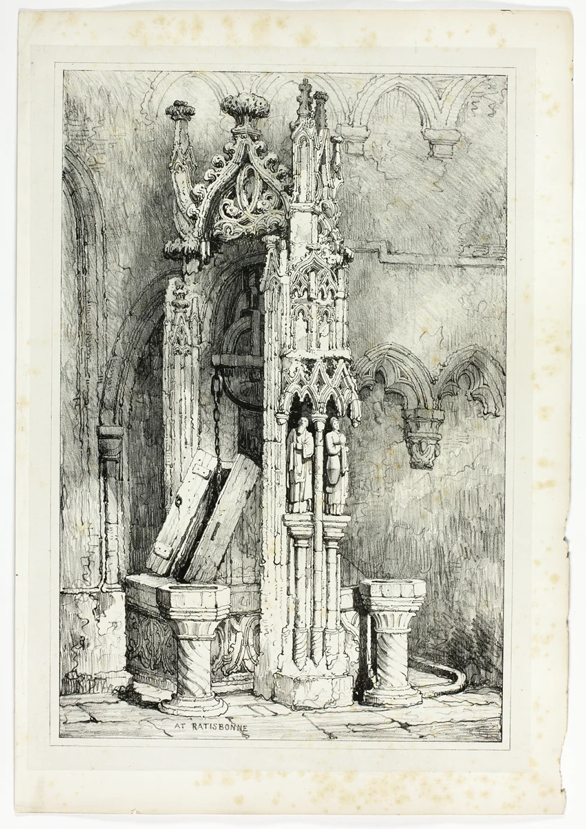 At Ratisbonne, from Facsimiles of Sketches made in Flanders and Germany by Samuel Prout, print, 1833