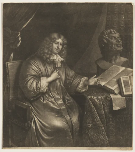 Abraham van Lennep by Wallerant Vaillant, print, 1635-1677