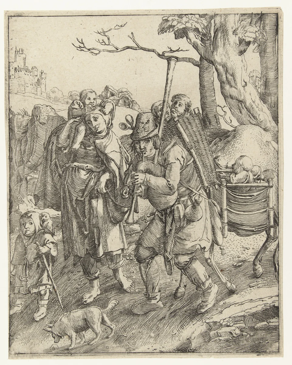 Uilenspiegel: de bedelaarsfamilie by anonymous, print, 1520-1583