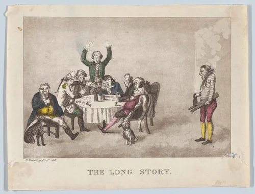 The Long Story by Henry William Bunbury, print, 1782-1800