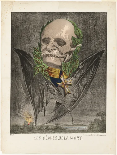 Wilhelm I, King of Prussia, from Les Génies de la Mort by Edmond Guilliaume, print, 1870