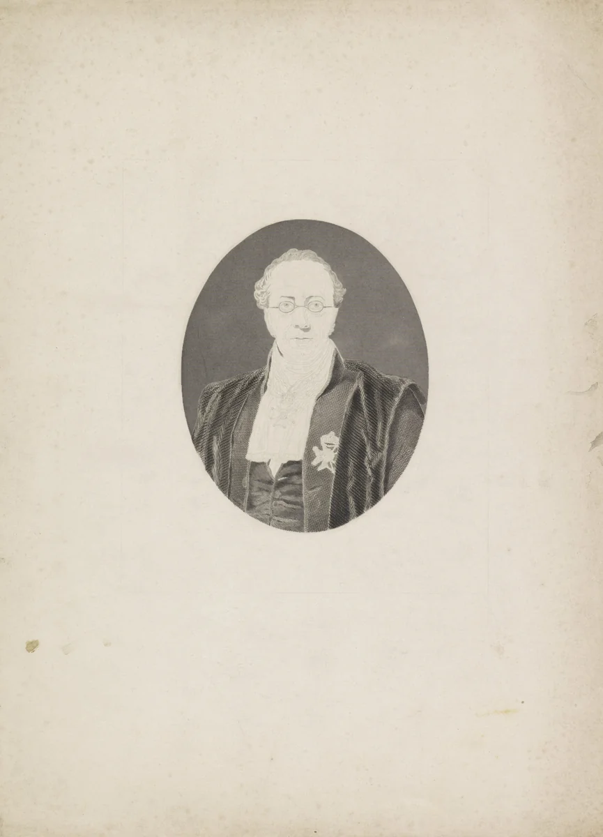 Portret van Abraham des Amorie van der Hoeven by Willem Frederik Wehmeyer, print, 1852