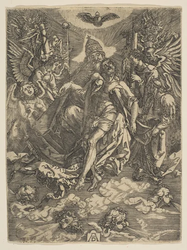The Holy Trinity (reduced copy) by Albrecht Dürer, print, 1485-1600