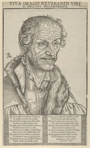 Philip Melanchthon, Bust to the Right by Lucas Cranach the Younger, print, 1472-1553