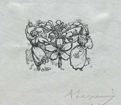 Paris Almanac, 1897: Tail-piece, Spring by Auguste Louis Lepère, print, 1897