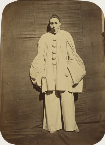 Pierrot Surprised by Adrien Tournachon, photograph, 1854