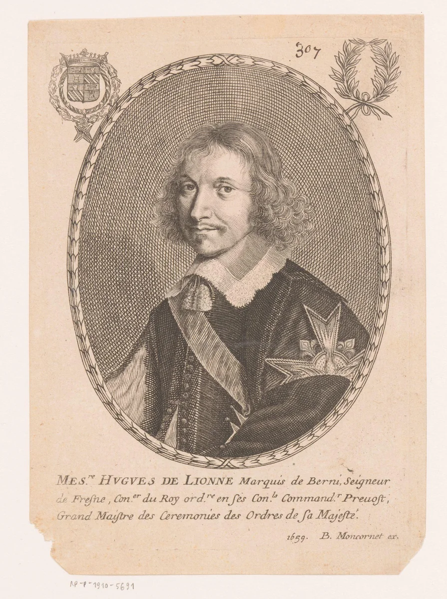 Portret van Hugues de Lionne by anonymous, print, 1659