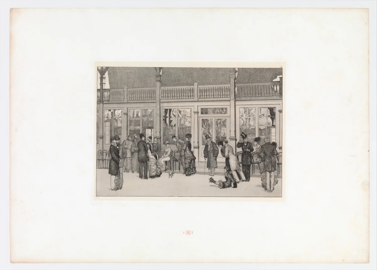 Ort (Place) from Ein Handschuh (A Glove). Cyclus von zehn Compositionen radirt. Rad. Opus VI, Plate I. First edition by Max Klinger, print, 1881