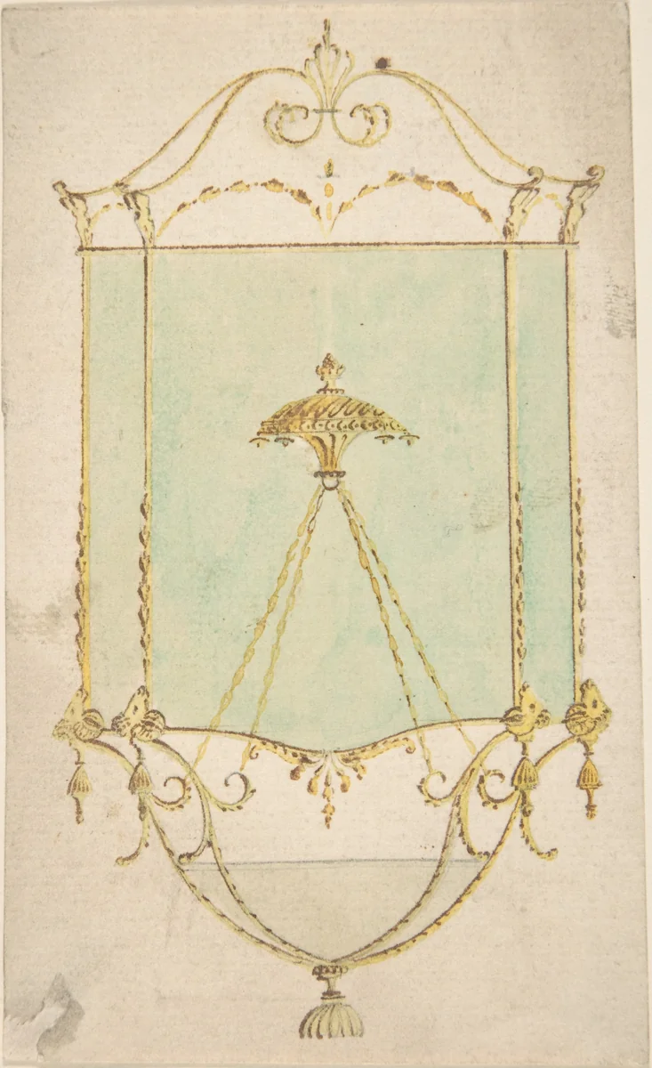 Design for a Hall Lantern, Elevation by James Wyatt, drawing, 1766-1813