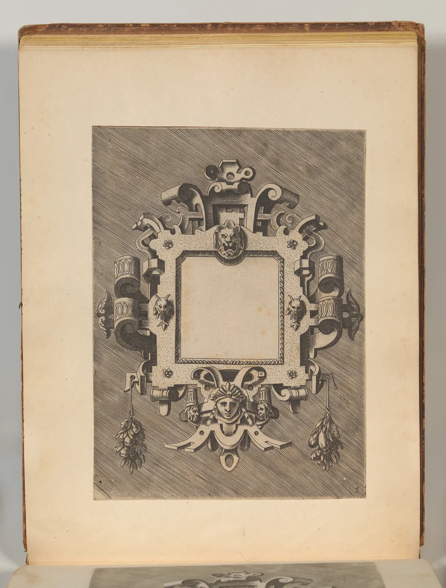 Targhe ed altri ornati di varie e capricciose invenzioni (Cartouches and other ornaments of various and capricious invention, page 30) by Hans Vredeman de Vries, book, 1555