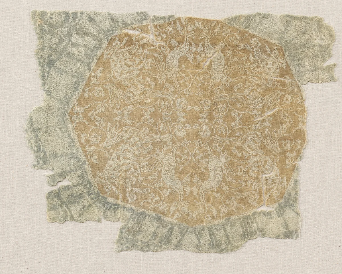 Fragment with Octagons and Four-Pointed Stars by Unknown, textile, 1100-1949