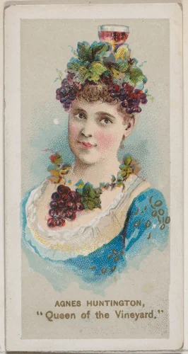 Agnes Huntington as "Queen of the Vineyard," from the series Fancy Dress Ball Costumes (N73) for Duke brand cigarettes by W. Duke, Sons & Co., print, 1889