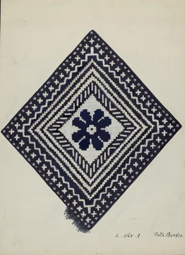 Coverlet by Ruth M. Barnes, index of american design, 1936