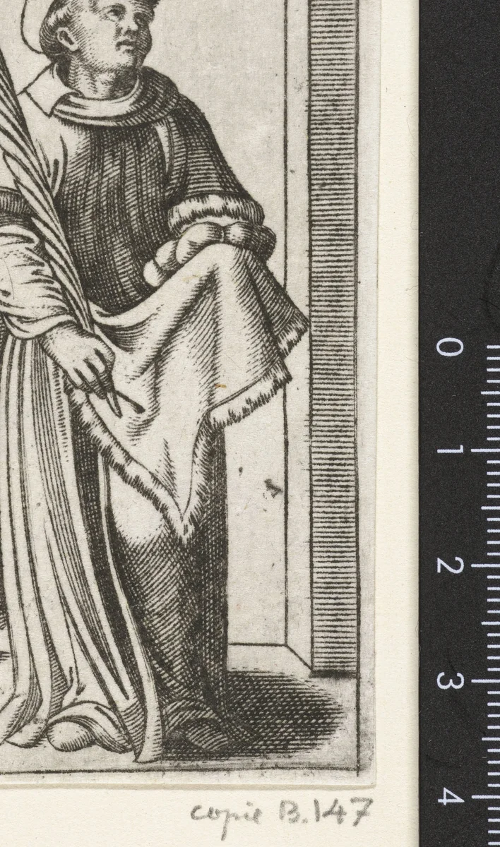 Heilige Stefanus met stenen by anonymous, print, 1500-1575