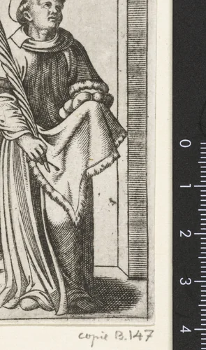 Heilige Stefanus met stenen by anonymous, print, 1500-1575